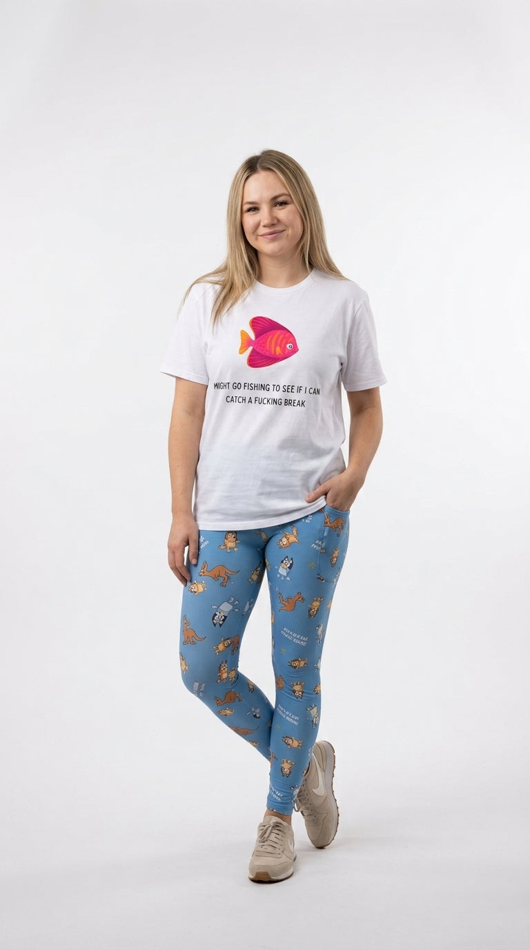 Might go fishing to see if i can catch a fucking break - T-Shirt