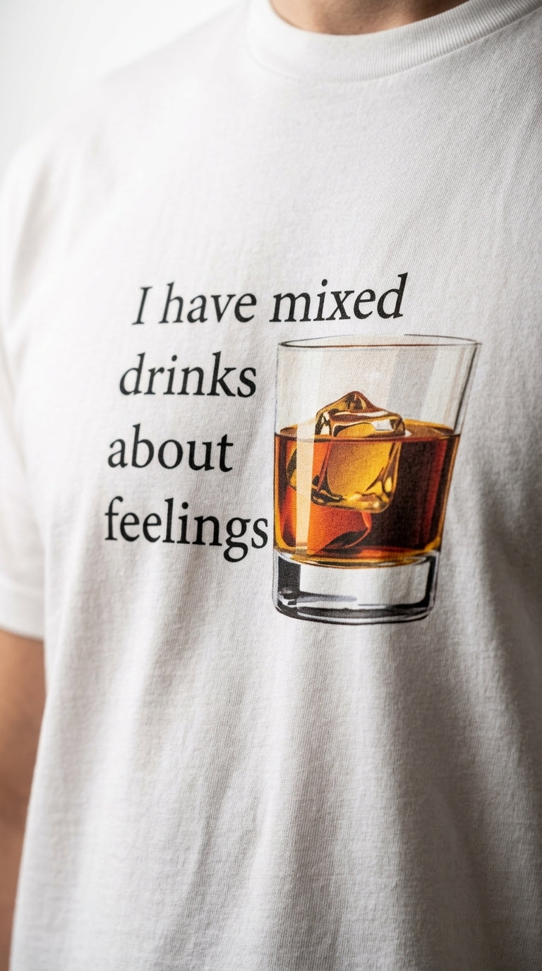 I Have Mixed Drinks About Feelings - T shirt