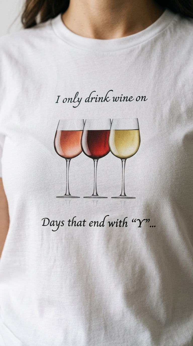 I Only Drink On Days That End With "Y" - T-Shirt