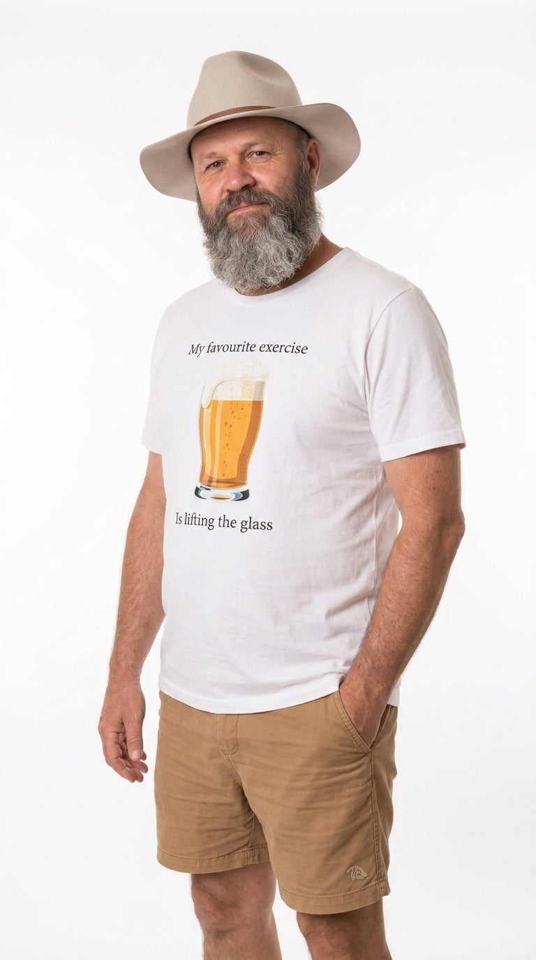 My Favourite Exercise Is Lifting the Glass - T shirt