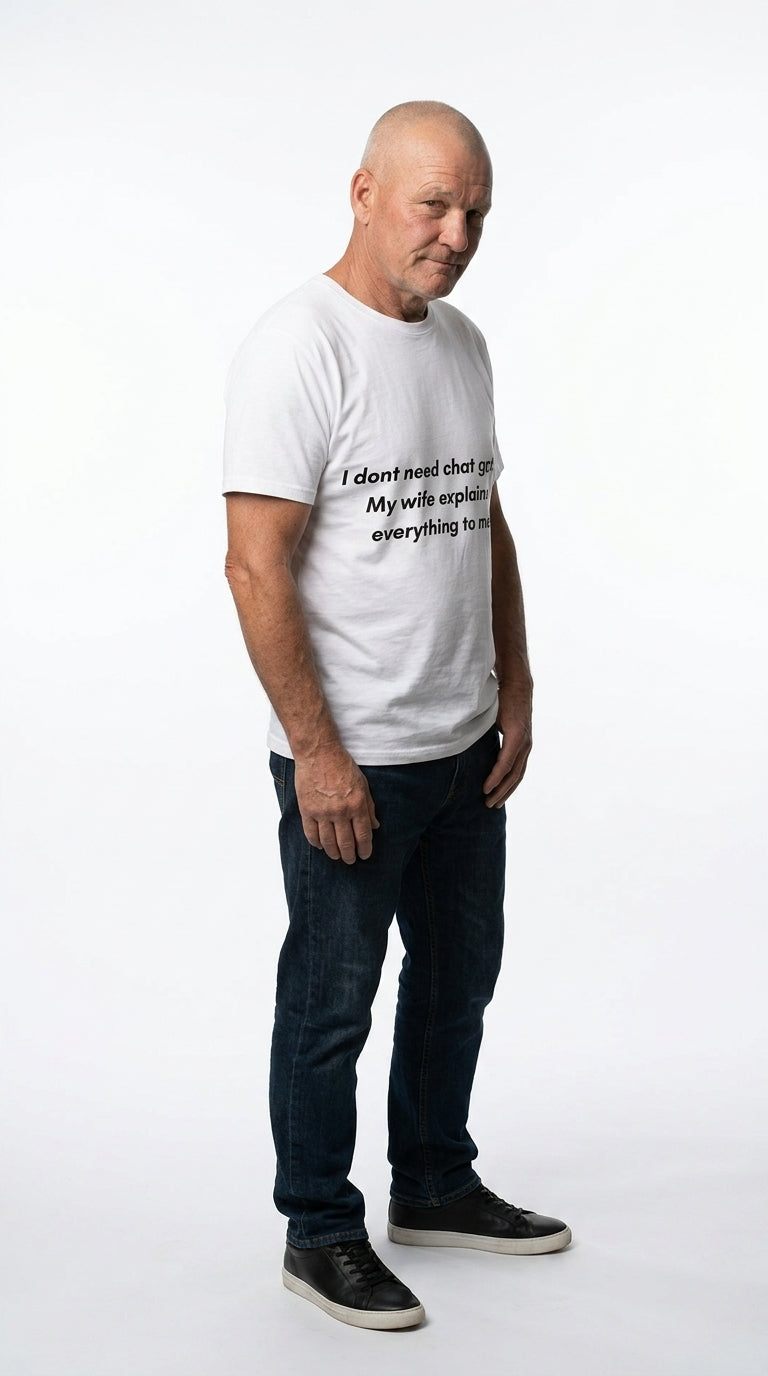 “I don't need ChatGPT. My wife explains everything to me” - T-shirt