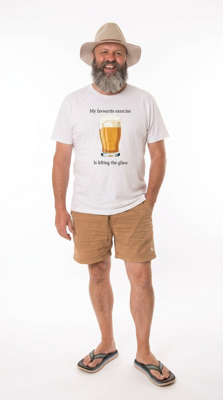 My Favourite Exercise Is Lifting the Glass - T shirt
