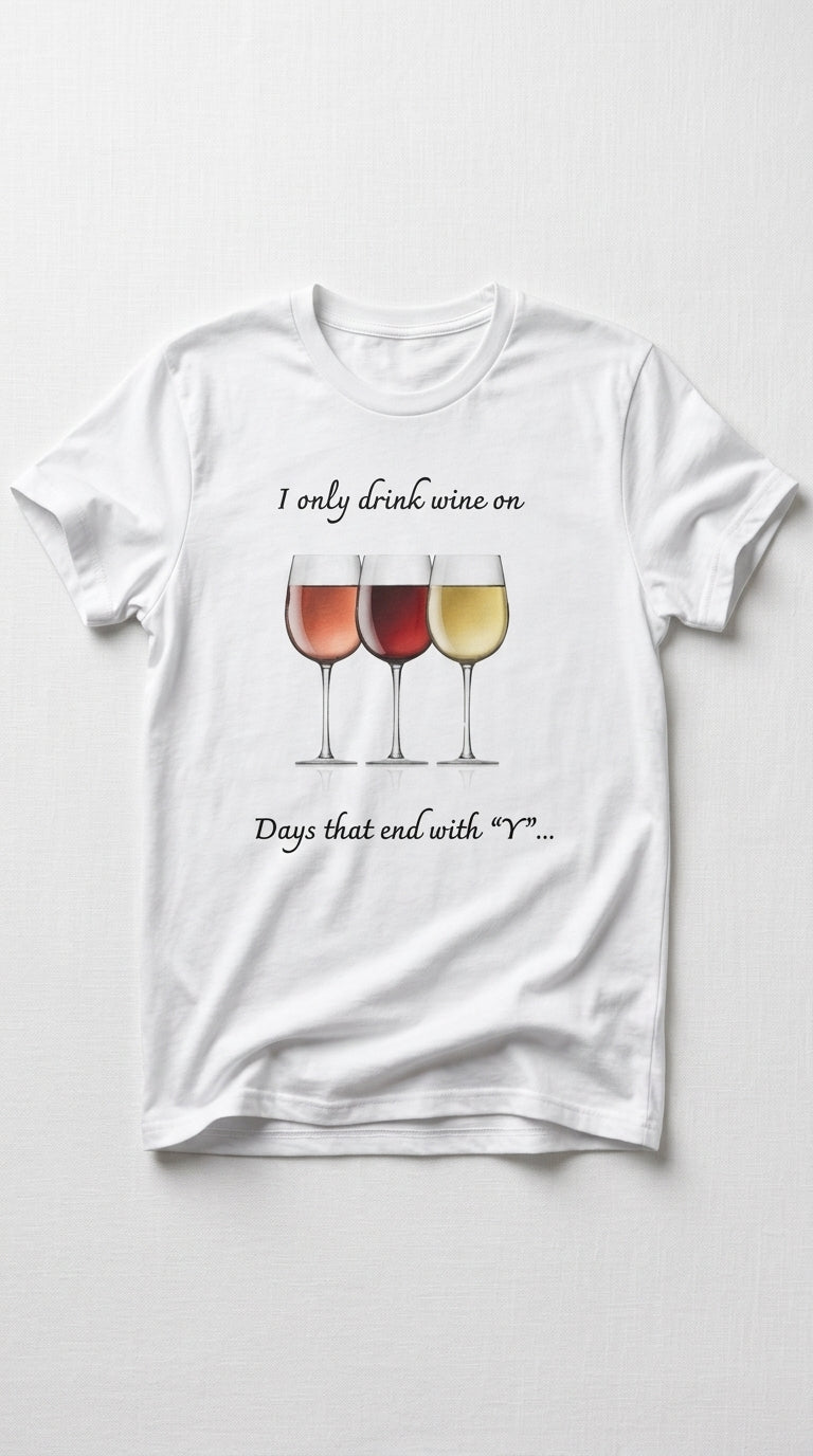 I Only Drink On Days That End With "Y" - T-Shirt