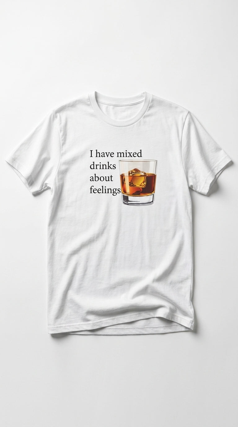 I Have Mixed Drinks About Feelings - T shirt