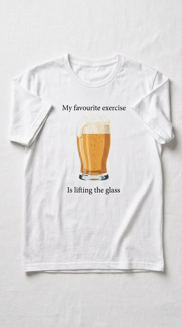 My Favourite Exercise Is Lifting the Glass - T shirt
