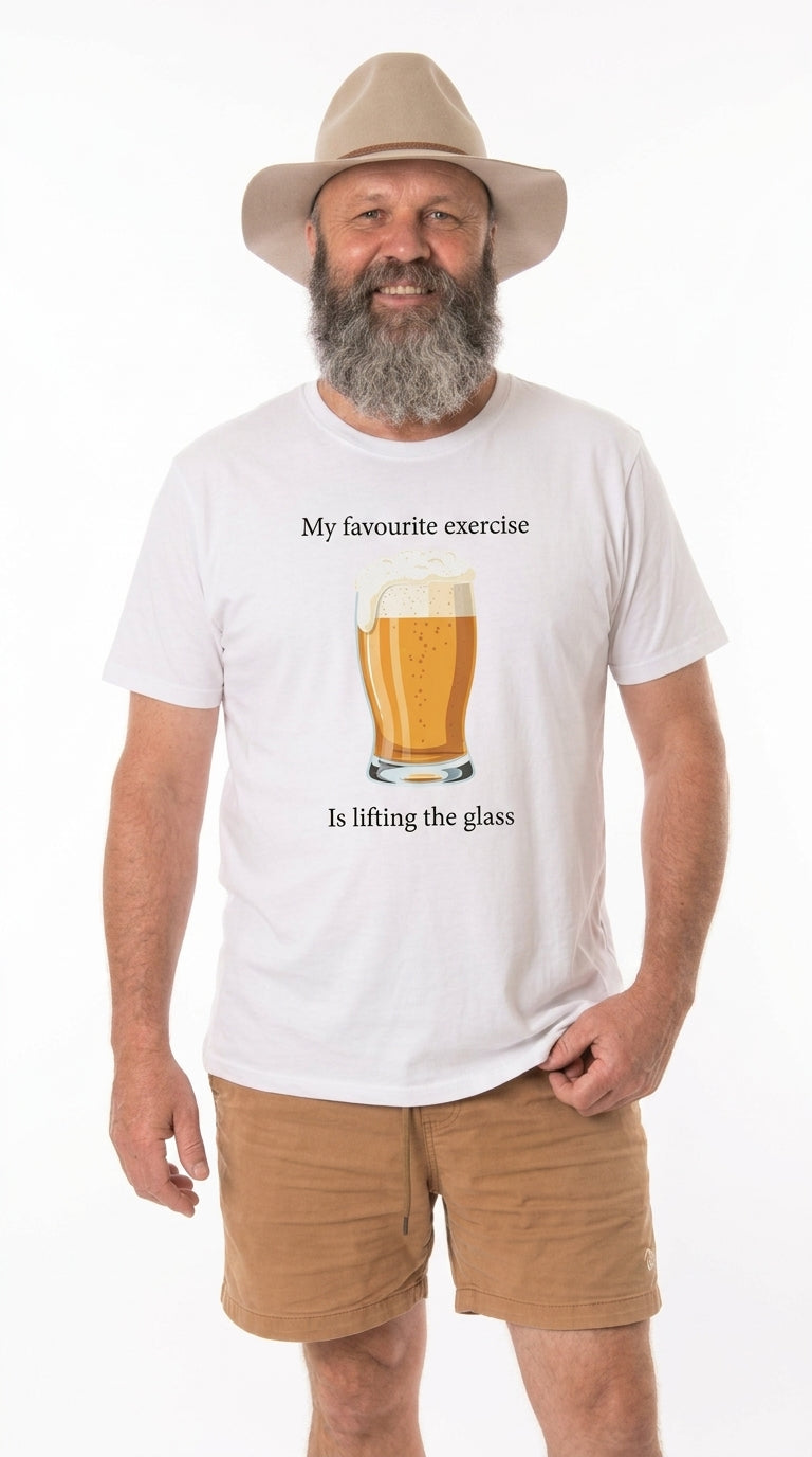 My Favourite Exercise Is Lifting the Glass - T shirt